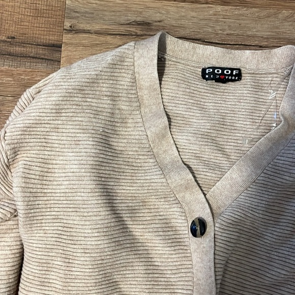 Tan Button Cardigan - Picture 2 of 3